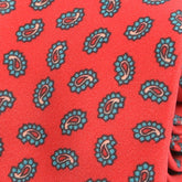 Red Vivid Paisley Slim Tie - Tie Doctor